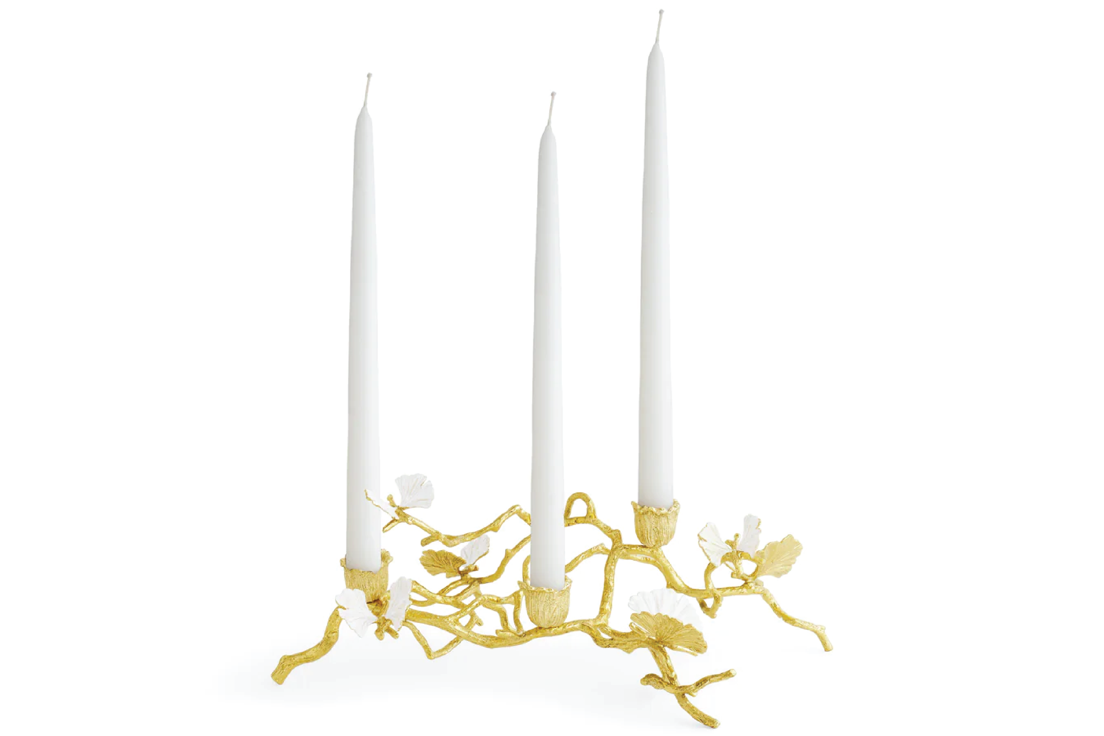 Michael Aram Butterfly Ginkgo Gold Low Candleholders – Wynn at Home