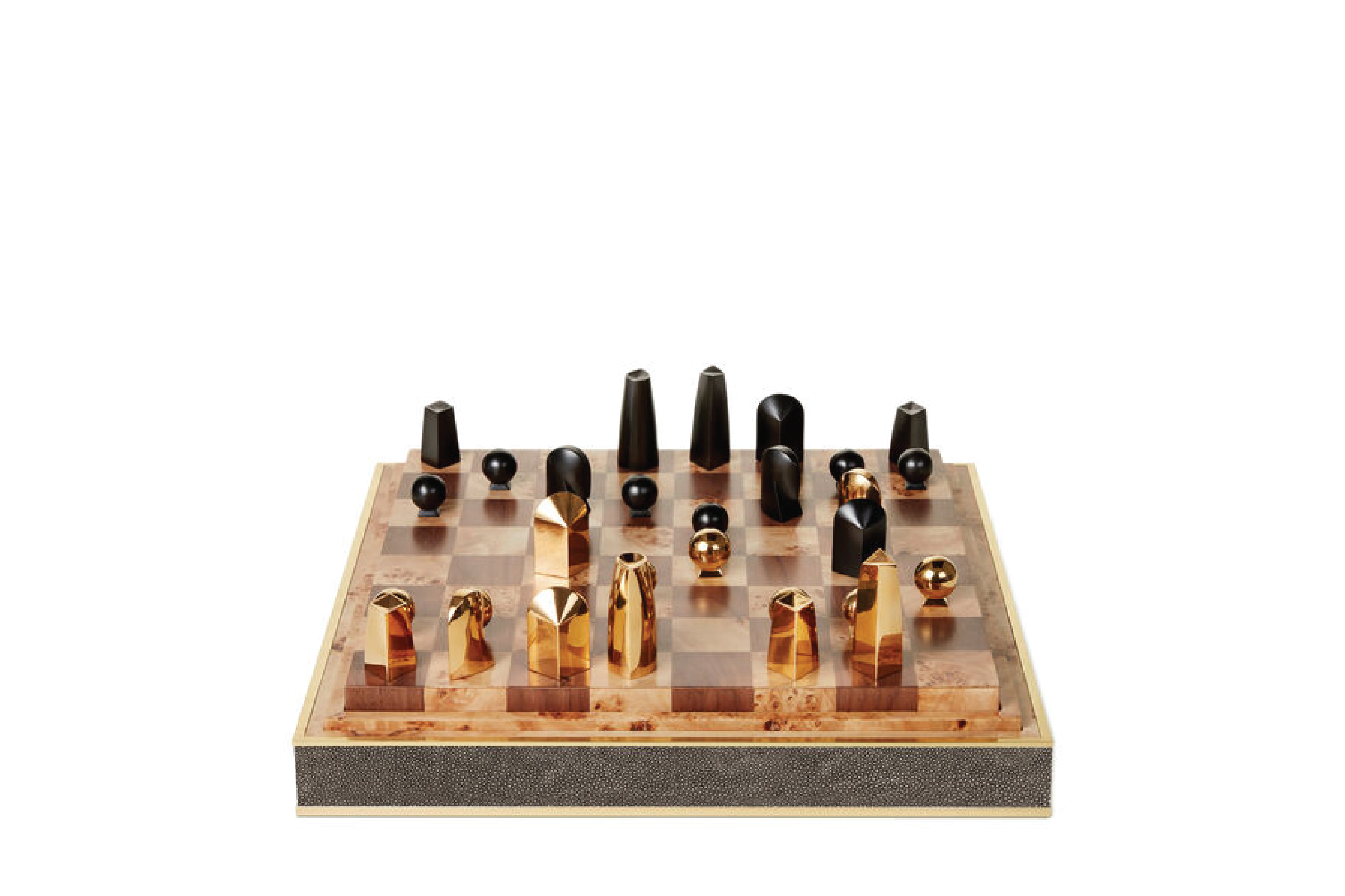 Shagreen Chess Set - Chocolate – Wynn at Home