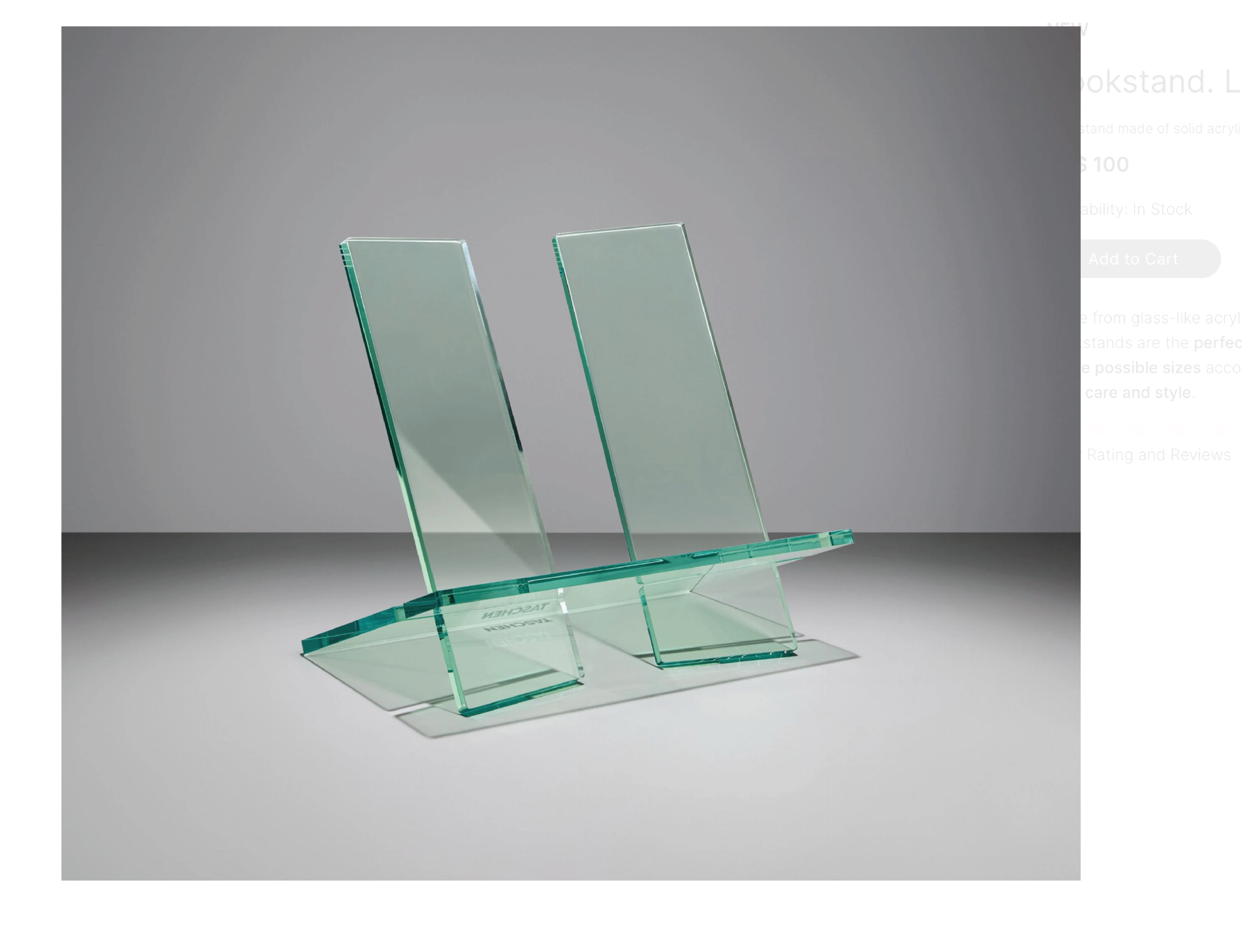 TASCHEN Bookstand Crystal Green Wynn at Home