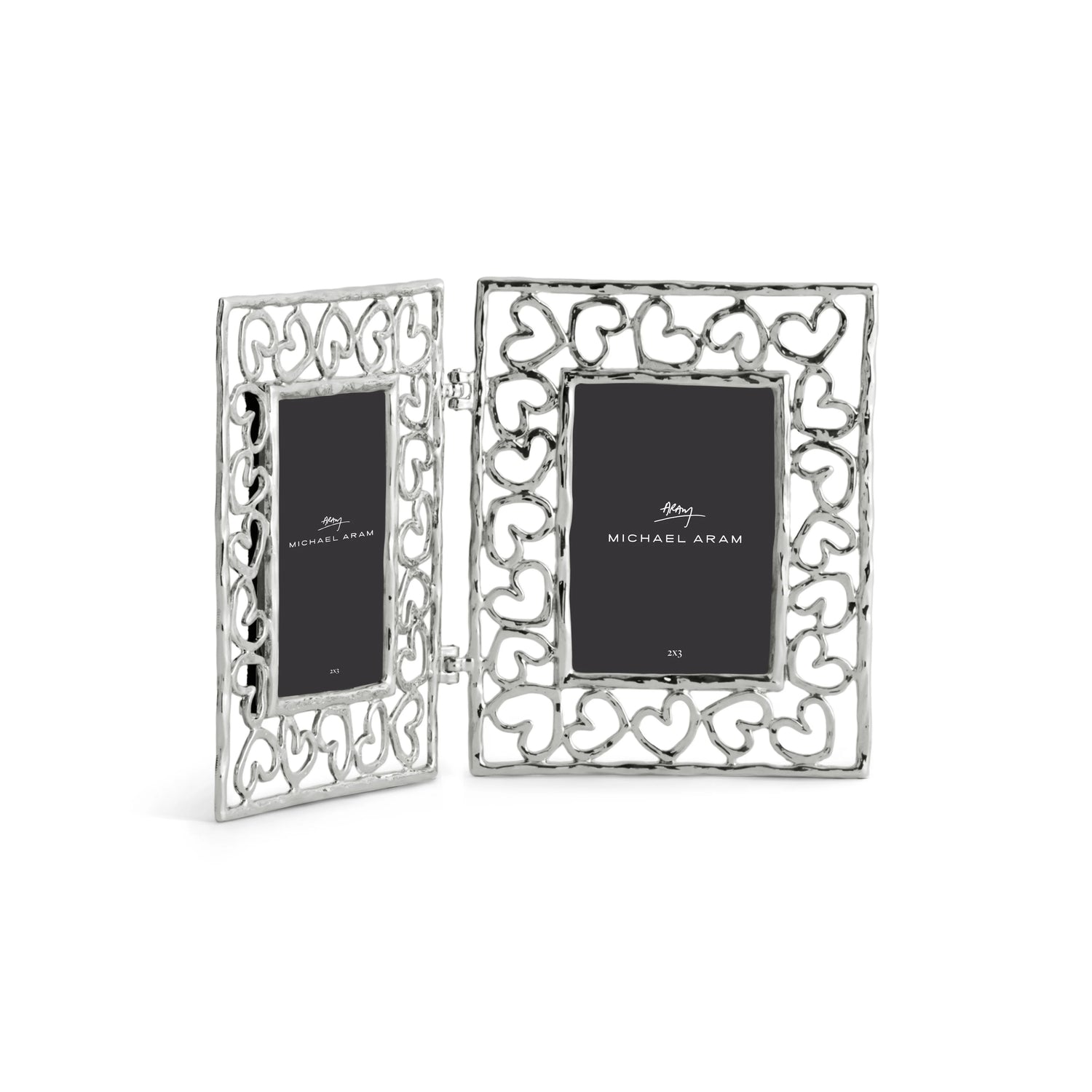 Heart Hinged Frame - Silver