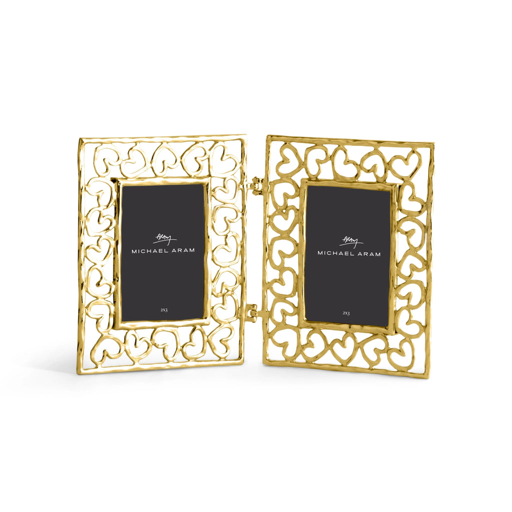 Heart Hinged Frame - Gold