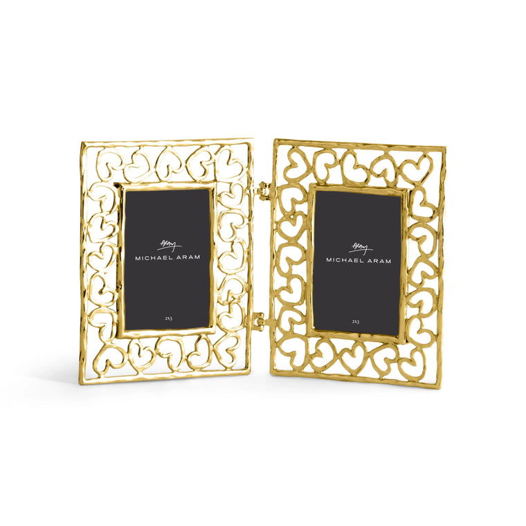 Heart Hinged Frame - Gold
