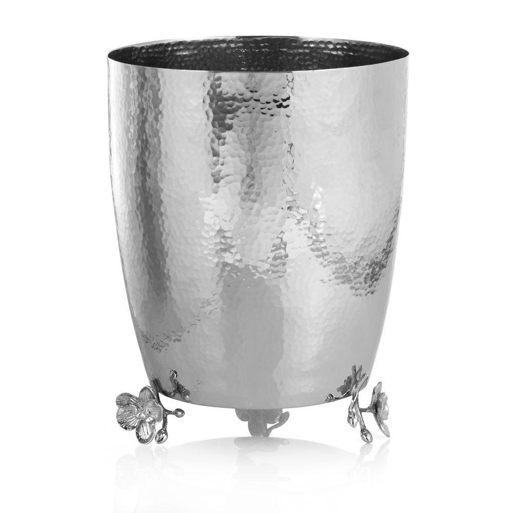 White Orchid Waste Basket