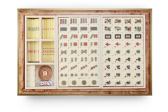Shagreen Mahjong Set, Cream