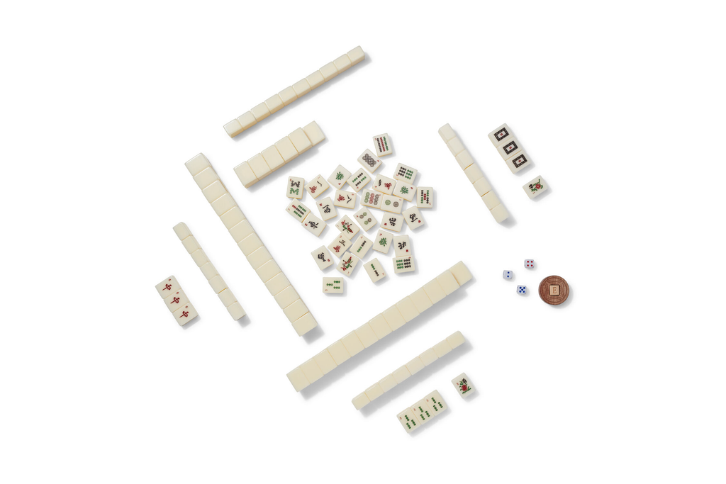 Shagreen Mahjong Set, Cream
