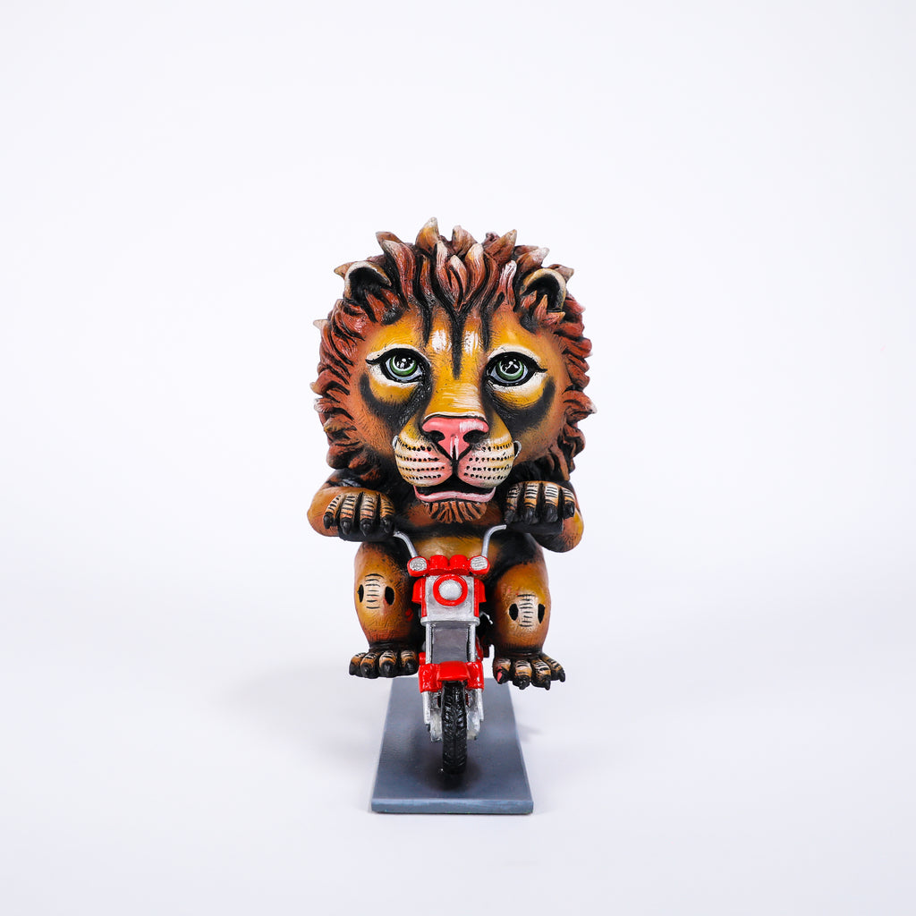 CA Lion on Motorcycle