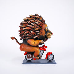 CA Lion on Motorcycle