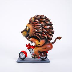 CA Lion on Motorcycle
