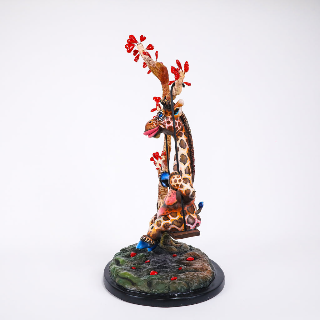 CA Tree Giraffe on Swing