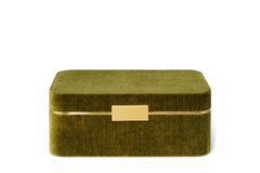 Beauvais Velvet Jewelry Box - Moss
