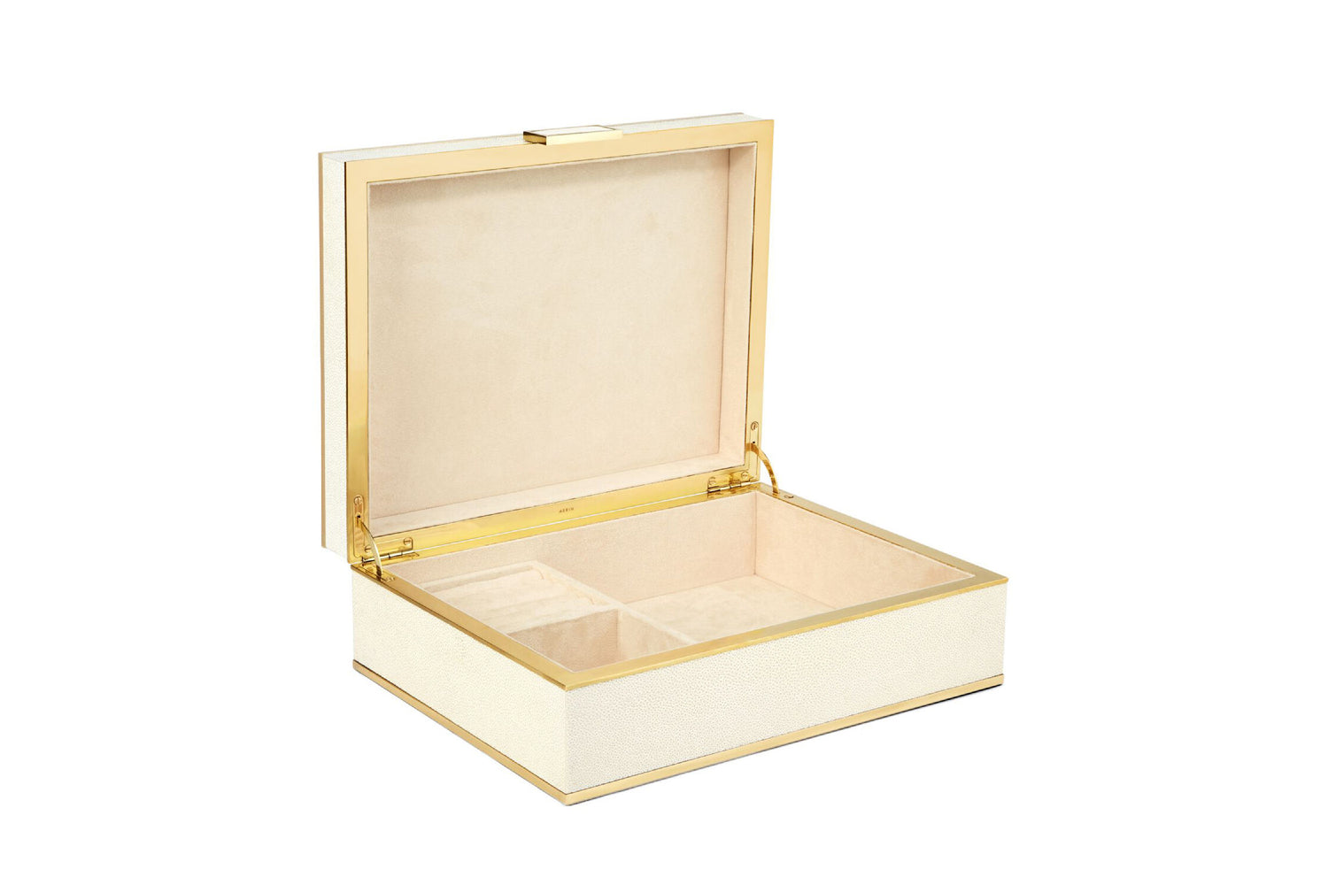 Classic Shagreen Large Jewelrybox, Cream