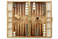 Shagreen Backgammon Set, Cream