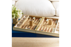 Shagreen Backgammon Set, Cream