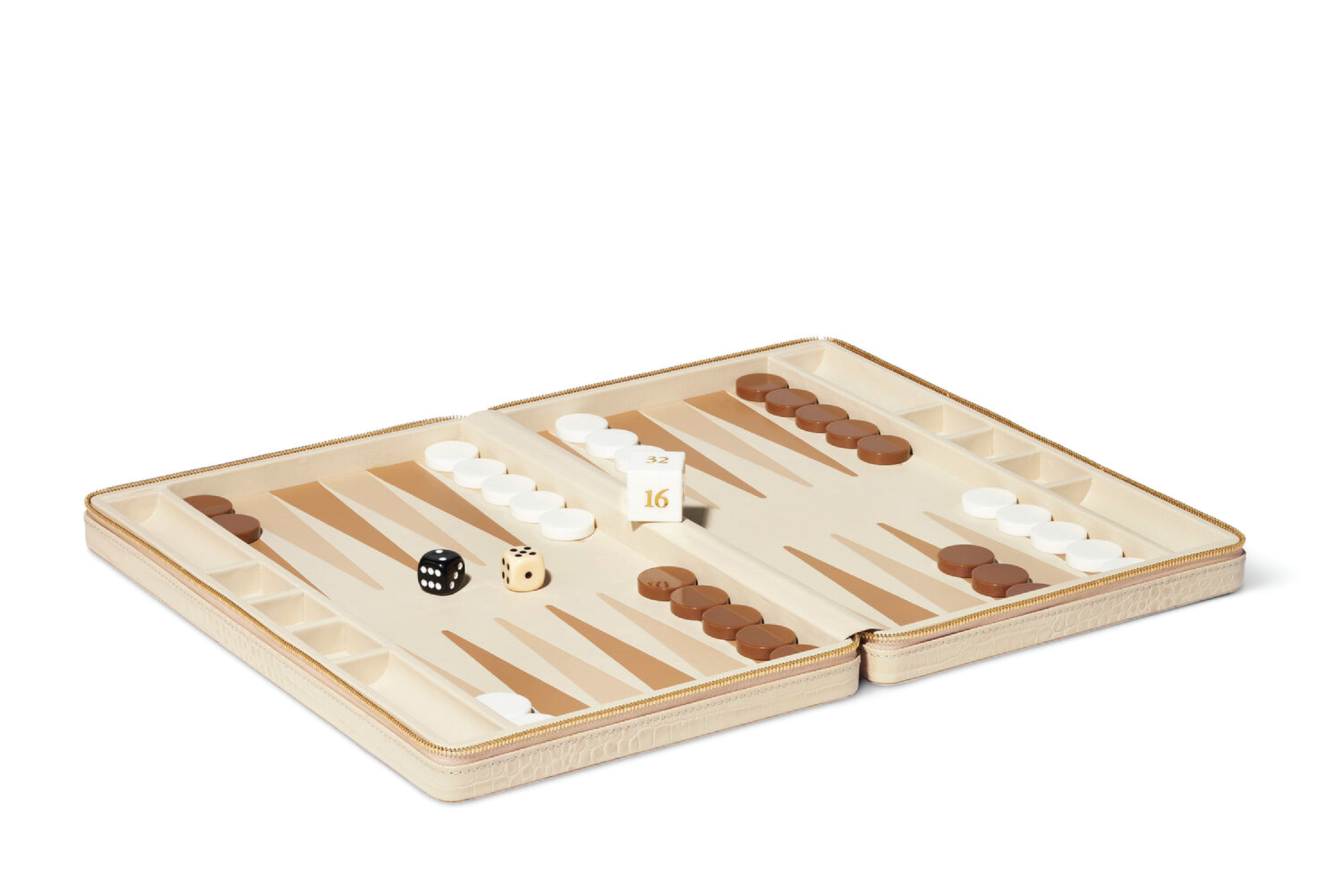Enzo Travel Backgammon Set, Fawn – Wynn at Home