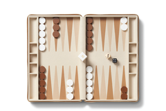 Enzo Travel Backgammon Set, Fawn