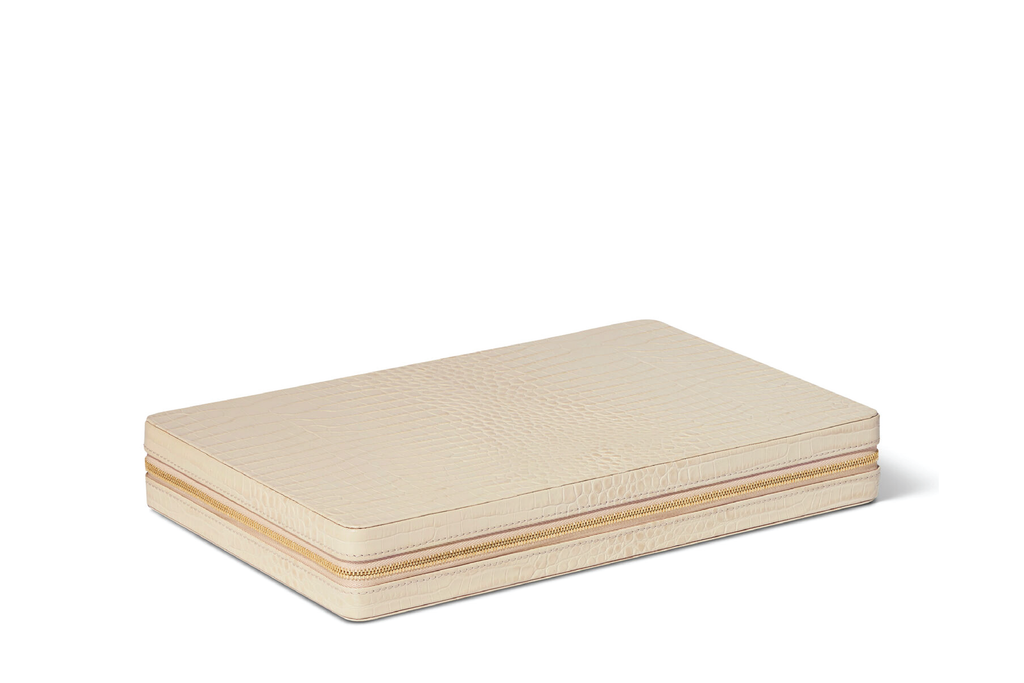 Enzo Travel Backgammon Set, Fawn