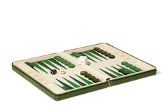 Enzo Travel Backgammon Set, Verde