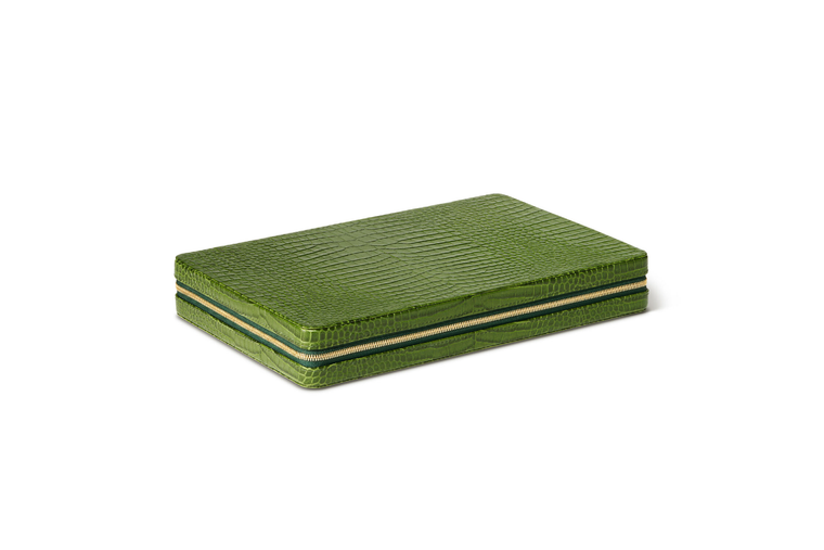 Enzo Travel Backgammon Set, Verde