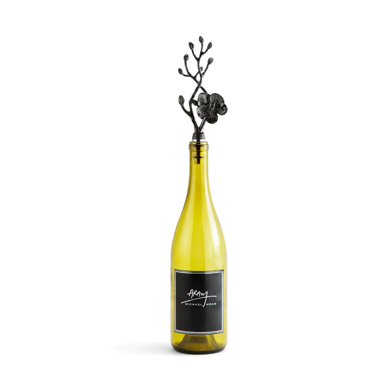 Black Orchid Wine Stopper