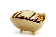 Triangular Footed Deco Serving Bowl