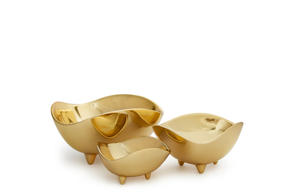 Triangular Footed Deco Serving Bowl